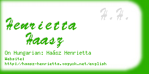 henrietta haasz business card